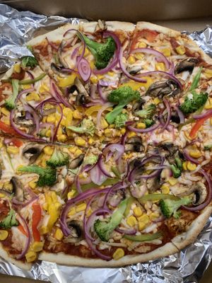 Build your own pizza with vegan cheese  at Woodstone Pizza & Flamegrill Keswick in England