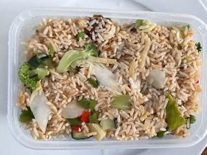 Vegetable fried rice (no egg) at Bamboo Chinese & Thai Restaurant in Cumbria