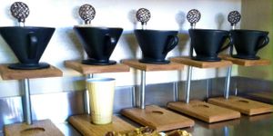 Organic fair trade Guatemalan & Peruvian blend coffee served Cold Brewed or pour over. Each cup is perfect every time  at Iss' Magic Mixes Oatmeal Cafe in Mesa