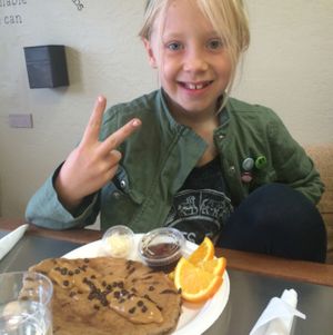 Chocolate Peanut Butter Pancake!!! Yes!!!!  at Iss' Magic Mixes Oatmeal Cafe in Mesa