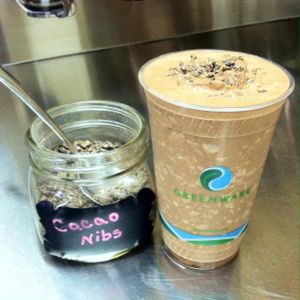 Cacao nib and coconut palm sugar make up their hot chocolates. You can even get them frozen. All vegan too! just make sure you let them know if you want almond or soy milk in it.   at Iss' Magic Mixes Oatmeal Cafe in Mesa