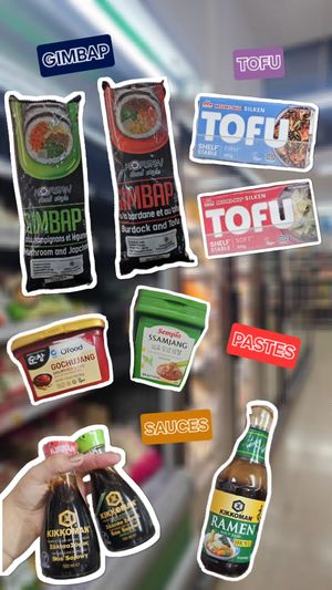 Pastes & sauces & tofus & kimpabs at Asian Food Market in Nicosia