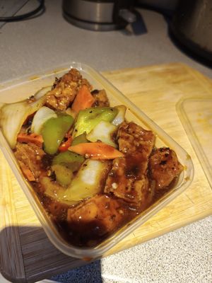Tofu in black bean sauce at Golden Pond Chinese Takeaway in Castlebar