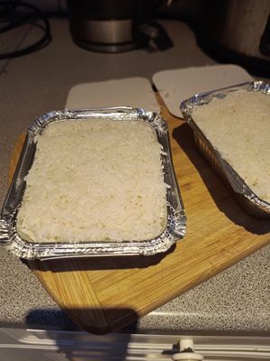 Boiled rice at Golden Pond Chinese Takeaway in Castlebar
