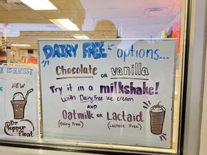Nondairy options  at Marion’s Dairy Bar in East Tawas