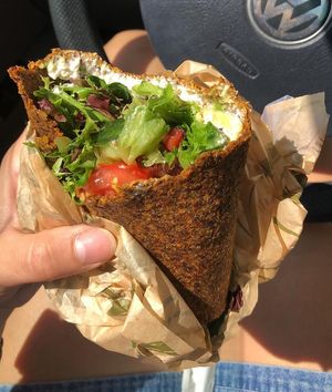 I loved the wrap they use!  at Yummy Green in Victoria