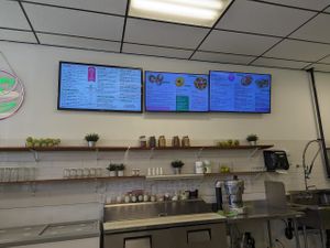 menu at Yummy Green in Victoria