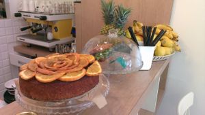 Mysa cake and sandwich  at Mysa in Warsaw