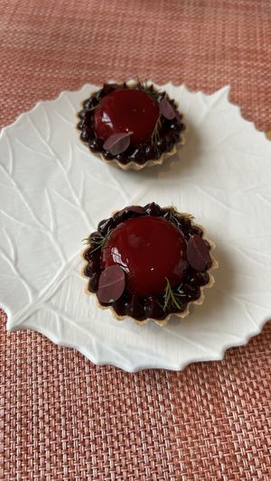Beetroot tartlet  at Montagu's Mews in Bath