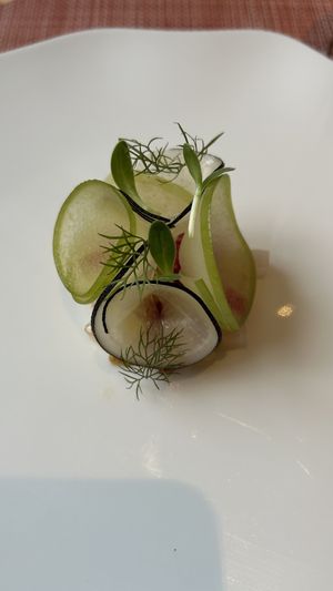 Radish and apple salad  at Montagu's Mews in Bath