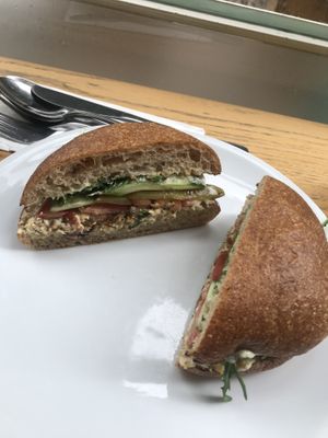 scrambled tofu sandwich   at Anastasia in Tel Aviv