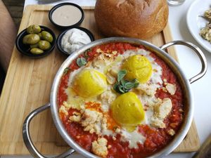 Shakshuka at Anastasia in Tel Aviv
