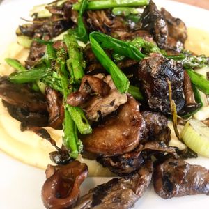 delicious new mushroom dish at Anastasia in Tel Aviv
