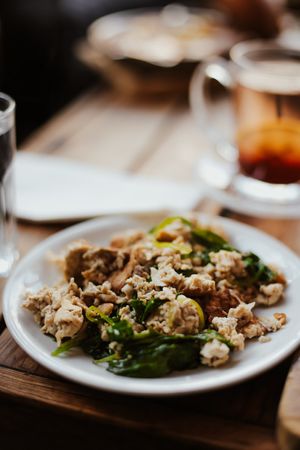 Tofu scramble at Anastasia in Tel Aviv