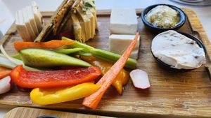 Cheese platter - house-made at Anastasia in Tel Aviv
