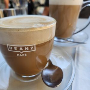 Morning beverages at Anastasia in Tel Aviv