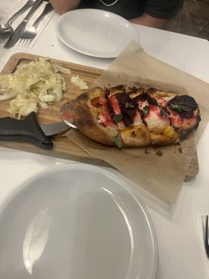 fennel salad with a share cheesy bread  at Anastasia in Tel Aviv