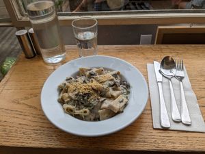 Bechamel Cream Calamarata Pasta at Anastasia in Tel Aviv