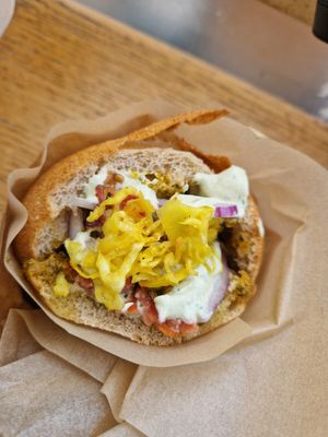 Mushroom sandwich at Anastasia in Tel Aviv