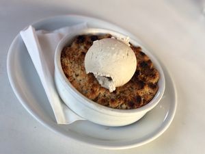 Apple Crumble Dessert at Anastasia in Tel Aviv