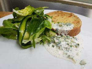 Sweet potato quiche at Anastasia in Tel Aviv