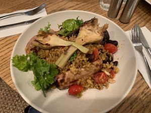 Pumpkin paella, so yummy! at Anastasia in Tel Aviv