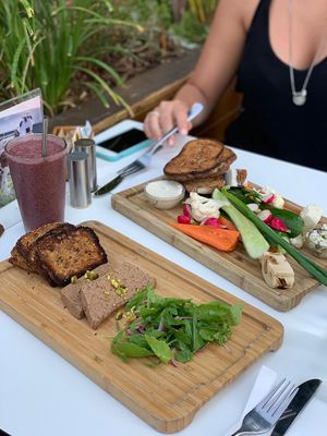 Cheese table and plate at Anastasia in Tel Aviv