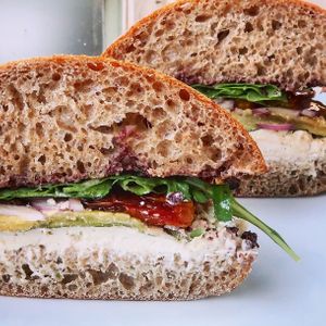 Feta cheese sandwich at Anastasia in Tel Aviv