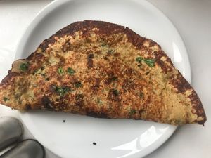 Hummus omelette.  at Anastasia in Tel Aviv