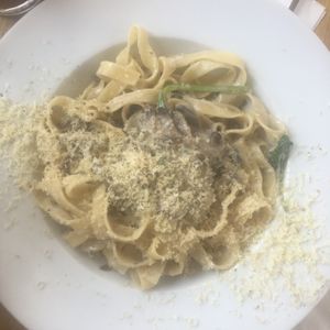 Pasta with cashew cream and mushrooms  at Anastasia in Tel Aviv