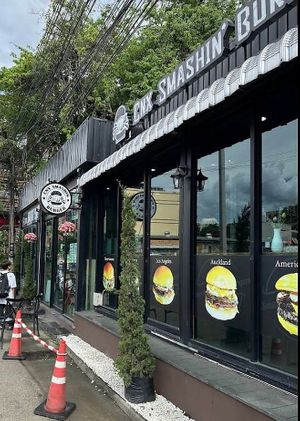 Shop front at CNX Smashin' Burgers  in Chiang Mai