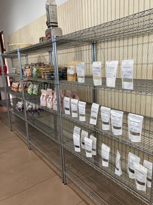 Varied ingredients   at Makka Living Foods in Palm Springs