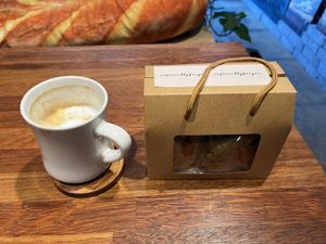 Coffee and cookie box  at Dainy Bakery - 다이니베이커리 in Busan
