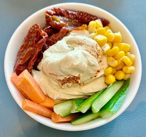 Hummus bowl at The Podium in Dubai