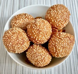 Sesame balls  at Dunes Cafe in Dubai