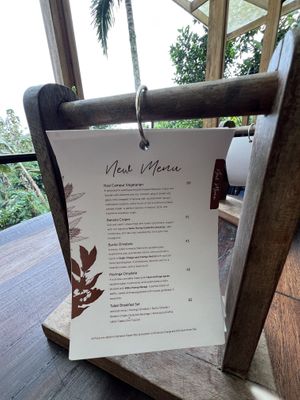 Wider menu  at Talasi Estate at Batukaru Bali in Kabupaten Tabanan