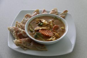 Roti Chanai with vegetables curry at September 18 - North Lakes in Moreton Bay Region