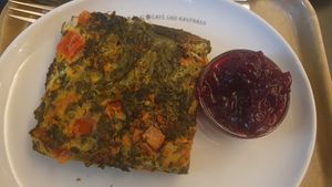 Vegan Quiche and Onion Chuntney at Das Voglhaus in Konstanz