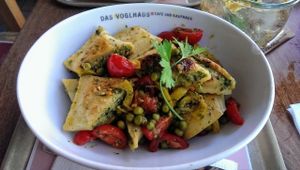 Vegan dumplings at Das Voglhaus in Konstanz