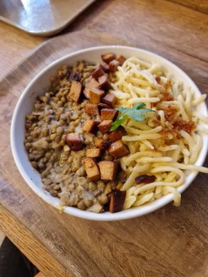 Spätzle mit Linsen at Das Voglhaus in Konstanz