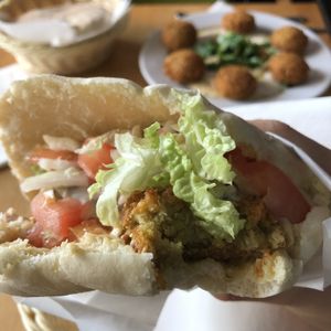 Falafel pita  at Laflaf in Warsaw
