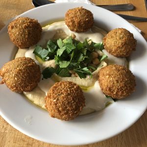 Hommus x falafel  at Laflaf in Warsaw