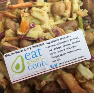 vegan curry chickpea salad at Eat What's Good in Chatham