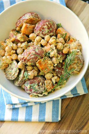 Dill Tahini Roasted Potato Salad at Eat What's Good in Chatham