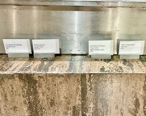 Vegan options clearly labelled  at Manava in Dubai