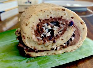 Some sort of delicious raw vegan concoction:) at Pura Vida in Zihuatanejo