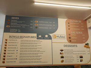 Menu at MyPoke Brussels Central in Bruxelles