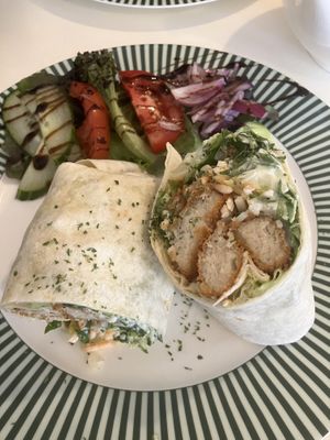 Vegan crispy chicken wrap  at Caifé Kitty in Donega