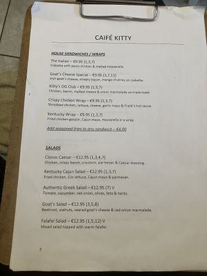 Two wraps that could be veganized   at Caifé Kitty in Donega