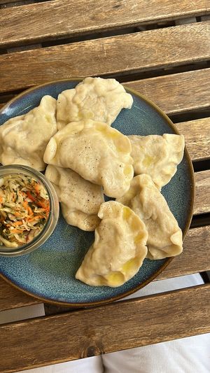 tofu spinach pierogi   at Zielony Talerzyk in Lublin